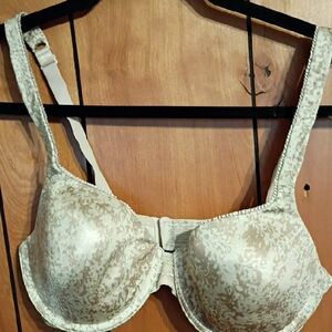 Olga Cream Patterned Bra